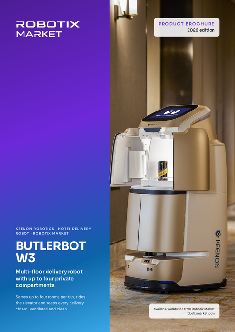Robot usługowy Keenon BUTLERBOT W3 do obsługi wielu pięter – Broszura produktu