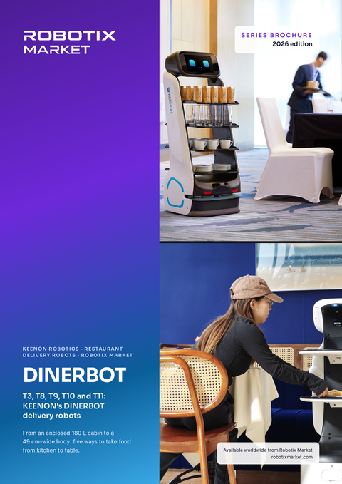 Robot kelnerski Keenon DINERBOT T9 do restauracji – Broszura produktu